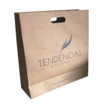 Bolsa Personaliza Papel Kraft Manilla Troquelada
